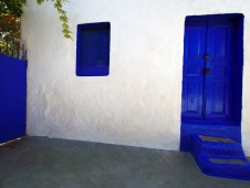 Blue doors of Pserimos, Greece