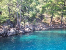 Aqua waters of Tarzan Bay
