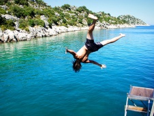 Jumping into the Mediterranean