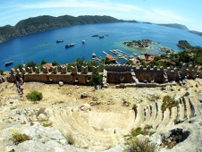 View of Simena Castle theatre