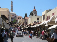 Shopping streets of Rhodes City