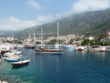 Pulling into Kas harbour